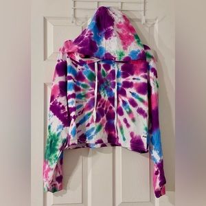 PSK Collective Tie Dye Cropped Hoodie